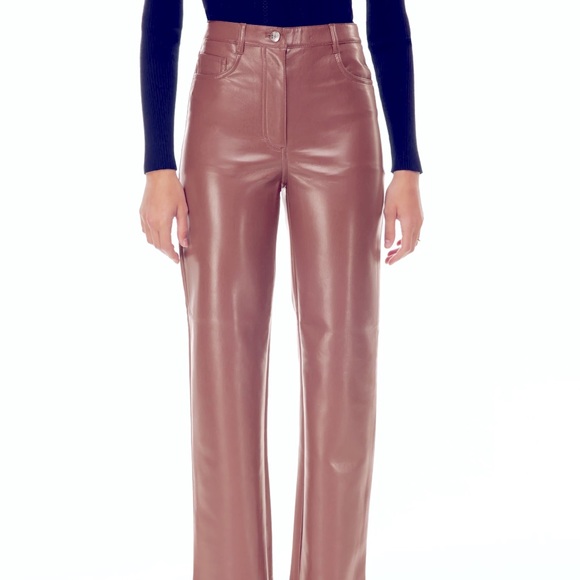 ARITZA - Wilfred - The Melina Pant - High-waisted Vegan Leather pants - Size 6 - Picture 6 of 15